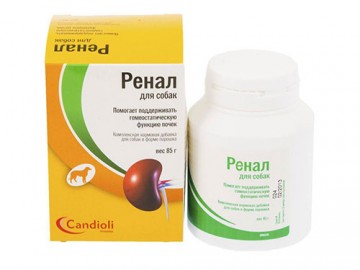 CANDIOLI - Ренал для собак, Кормовая добавка для поддержания функции почек, 85 г