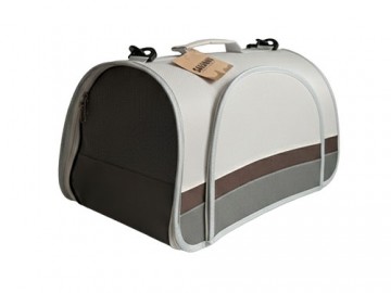 Savanna (Саванна) - Lily, Переноска тканевая для кошек и собак, 46 х 27 х 26 см, бежевая/коричнево-серая