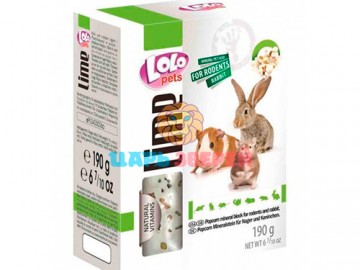 LoLo Pets (Ло-Ло Петс) - Минеральный камень с крекерами XL для грызунов, 190 г