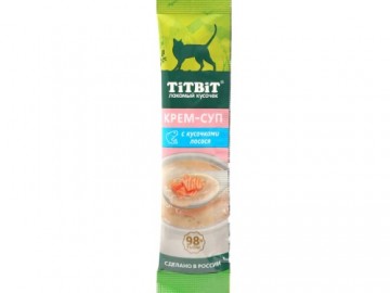 TiTBit (ТитБит) - Крем-суп с кусочками лосося, 10 г