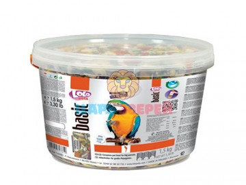 LoLo Pets (Ло-Ло Петс) - Полнорационный корм для крупных попугаев, ведро 1,5 кг