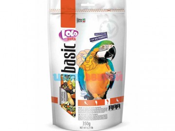 LoLo Pets (Ло-Ло Петс) - Полнорационный корм для крупных попугаев, дой-пак 350 г