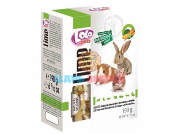 LoLo Pets (Ло-Ло Петс) - Минеральный камень с овощами XL для грызунов, 190 г