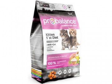 Probalance (Пробаланс) - Kitten 1'st Diet, Корм для котят с цыпленком, 400 г