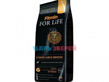 Fitmin (Фитмин) - For life Junior Large Breeds, корм для щeнкoв крупных пород, с мясом, 15 кг