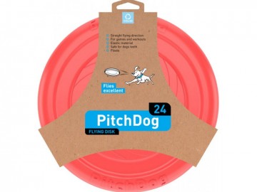 COLLAR (Коллар) - Летающая для апортировки PitchDog, 24 см, красный