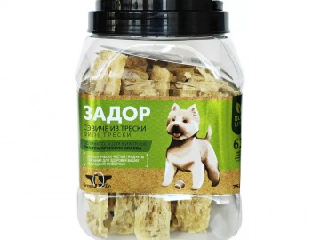 Green Qzin (Грин Кьюзин) - Лакомство для собак «Задор-сэвиче из трески» Филе трески, банка 750 г