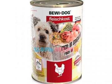 Bewi Dog (Бэви Дог) - Rich in Chicken, Влажный корм для взрослых собак, с курицей, банка 800 г