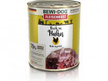 Bewi Dog (Бэви Дог) - Rich in Chicken, Влажный корм для взрослых собак, с курицей, банка 800 г
