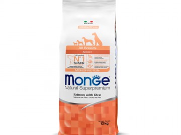 Monge (Монже) - Speciality Line All Breeds Adult Salmon, сухой корм для взрослых собак всех пород с лососем и рисом, 12 кг
