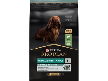 Pro Plan (Про План) - Adult Small&Mini Sensitive Digestion, сухой корм для собак мелких пород с чувствительным пищеварением, с ягненком, 700 г