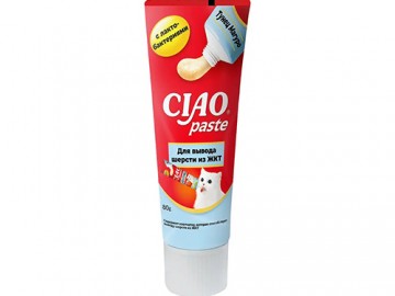 INABA (ИНАБА) - Ciao Paste, Паста для вывода шерсти с тунцом Магуро и лактобактериями, 80 г