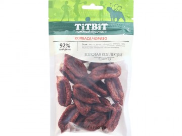 TiTBit (ТитБит) - Колбаса Чоризо для собак Золотая коллекция, 80 г