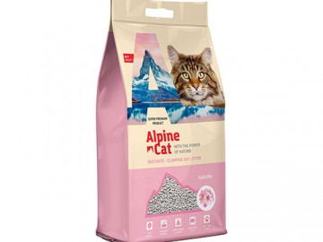 Alpine Cat (Альпин Кэт) - Комкующийся наполнитель с ароматом сакуры, 10 л (8 кг)