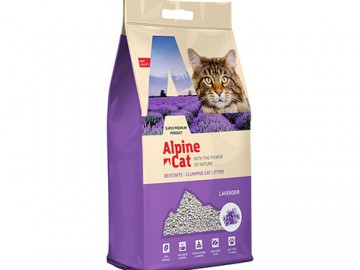 Alpine Cat (Альпин Кэт) - Комкующийся наполнитель с ароматом лаванды, 10 л (8 кг)
