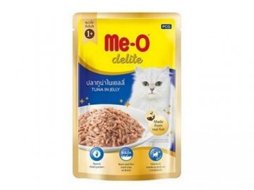 ME-O (МЕ-О) - Delite, Корм для взрослых кошек с кусочками тунца в желе, пауч 70 г