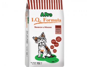 APro (АПро) - I,Q, Formula, корм для щенков всех пород со вкусом ягненка и молока, 15 кг