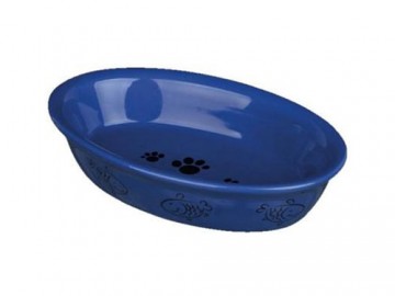 №1 - Миска керамическая овальная, 15х10х3,5 см, 280 мл, синяя