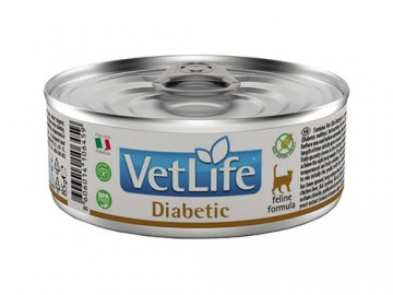 Farmina (Фармина) - Vet Life Cat Diabetic, Влажный корм для взрослых кошек с сахарным диабетом, баночка 85 г