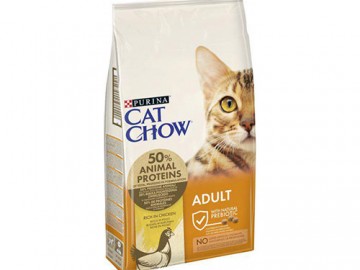 Cat Chow (Кэт Чау) - Adult Chicken, Сухой корм для взрослых кошек, с курицей, 15 кг
