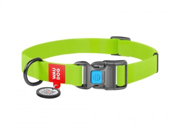 WAUDOG (Ваудог) - Waterproof, Ошейник водостойкий с QR паспортом пластиковый фастекс, ширина 15 мм, длина 25-35 см, салатовый