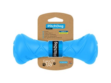 COLLAR (Коллар) - Игровая гантель для апортировки PitchDog, 19 х 7 см, голубой