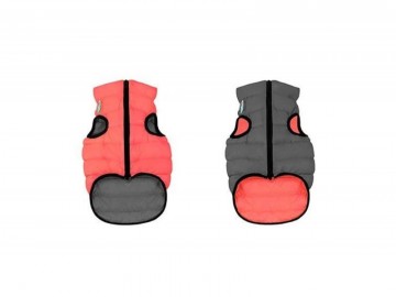 COLLAR (Коллар) - AIRYVEST, Куртка двусторонняя, размер S, 30 см, кораллово-серая, полиэстер
