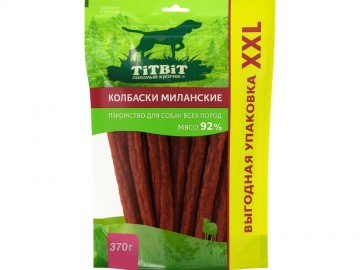 TiTBit (ТитБит) - Колбаски Миланские для собак, 370 г