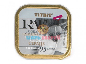 TiTBit RAF (Раф) - Паштет для собак с бараниной, ламистер 100 г