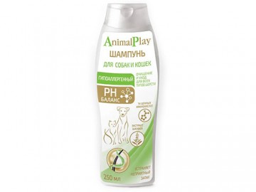 Animal Play (Энимал Плей) - Шампунь Гипоаллергенный для собак и кошек, 250 мл