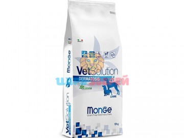 Monge (Монже) - VetSolution Dermatosis Canine GRAIN FREE, Беззерновой корм при аллергиях и дерматитах у собак, 12 кг