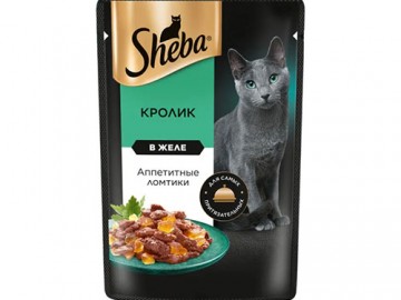 Sheba (Шеба) - Влажный корм для кошек с кроликом в желе, пауч 75 г