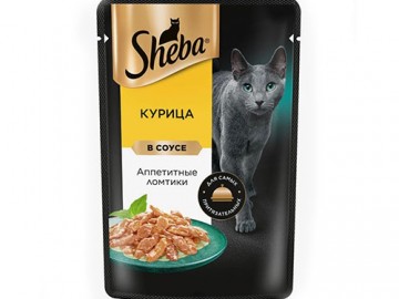 Sheba (Шеба) - Влажный корм для кошек с курицей в соусе, пауч 75 г