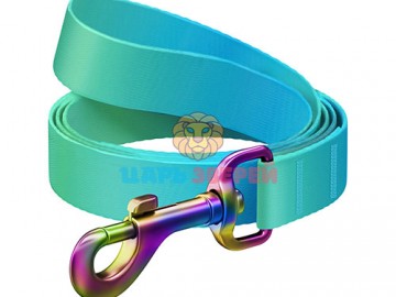 COLLAR (Коллар) - WAUDOG Nylon Recycled, Поводок нейлоновый, градиент, S, ш 15 мм, дл 122 см, голубой