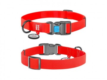 WAUDOG (Ваудог) - Waterproof, Ошейник водостойкий, пластиковый фастекс с QR паспортом, ш 15 мм, дл 25-35 см, красный