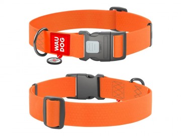 WAUDOG (Ваудог) - Waterproof, Ошейник водостойкий, пластиковый фастекс с QR паспортом, ш 25 мм, дл 38-58 см, оранжевый