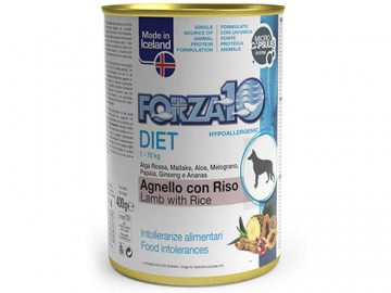 Forza10 (Форца10) - Diet Agnello con Riso, Диетический корм для взрослых собак, паштет с ягненком и рисом, банка 400 г