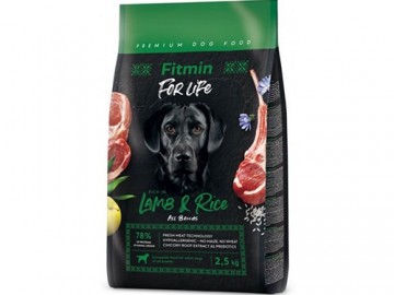 Fitmin (Фитмин) - For life Lamb & Rice, Сухой корм для взрослых собак всех пород, с ягненком и рисом, 2,5 кг