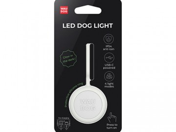 WAUDOG (Ваудог) - LED DOG LIGHT, Фонарик для собак и кошек в светящемся силиконовом чехле