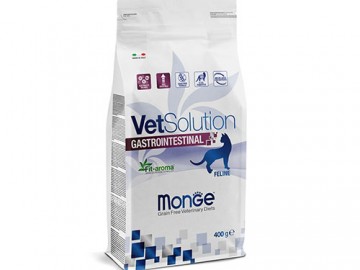 Monge (Монже) - Vetsolution Cat Gastrointestinal GRAIN FREE, Беззерновой корм при нарушении работы ЖКТ у кошек, 400 г