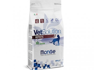 Monge (Монже) - Vetsolution Cat Hepatic GRAIN FREE, Беззерновой корм при заболеваниях печени у кошек, 400 г