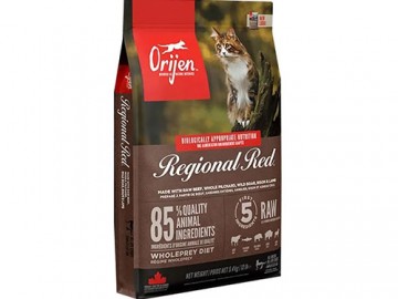 Orijen (Ориджен) - Regional Red Cat, Беззерновой корм для кошек, говядина, кабан, бизон и ягненок, 1,8 кг