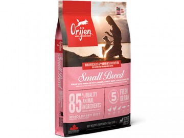 Orijen (Ориджен) - Small Breed (85/15), Беззерновой корм для взрослых собак мелких пород, индейка, цыпленок, перепел и морской окунь (развес)
