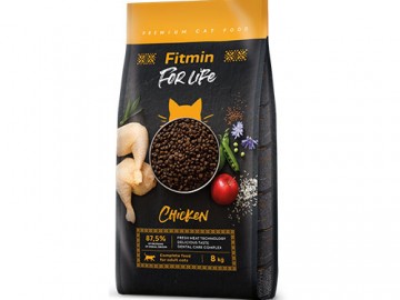 Fitmin (Фитмин) - For Life Adult Chicken, Полнорационный корм для взрослых кошек, с курицей, 1,8 кг