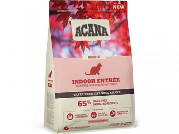 Acana (Акана) - Indoor Entrée, Низкозерновой корм для стерилизованных кошек, с курицей, индейкой и рыбой, 340 г