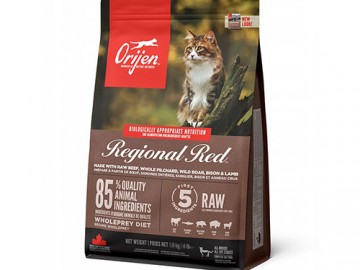 Orijen (Ориджен) - Regional Red Cat, Беззерновой корм для кошек, говядина, кабан, бизон и ягненок, 340 г