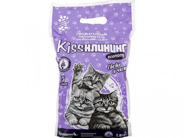 Kissклининг (Кисc Клининг) - Economy, Силикагелевый Наполнитель - Шарики, 5 л
