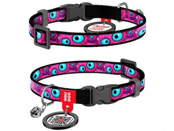 COLLAR (Коллар) - WAUDOG Nylon, Ошейник нейлон пластиковый фастекс с QR паспортом 
