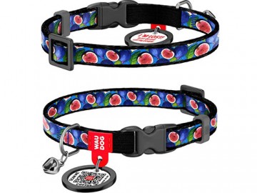 COLLAR (Коллар) - WAUDOG Nylon, Ошейник нейлон пластиковый фастекс с QR паспортом 