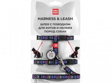 COLLAR (Коллар) - WAUDOG Nylon, Шлейка для котов и мелких пород собак 